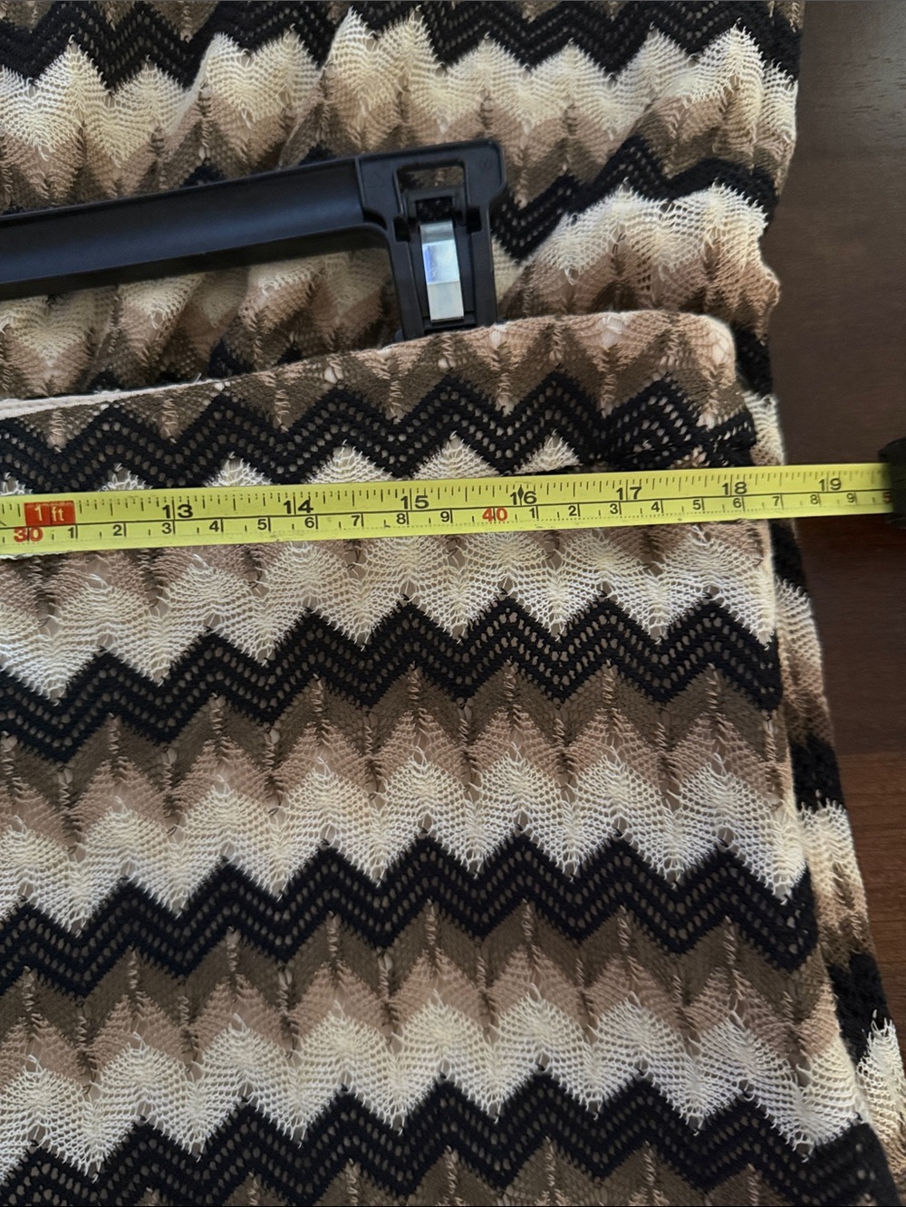 Trina Turk Chevron-Pattern Knit Pants in Black and Cream - Picture 5 of 5